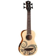 Luna Uke Baritone Spruce Etched Tattoo w/ Preamp