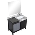 thumbnail image 3 of Lexora Home Zilara 42" Single Marble Top Bathroom Vanity with Mirror and Faucet, 3 of 16
