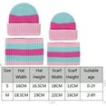 thumbnail image 2 of EnJoCho Toddler Kids Boys Girls Beaniess Hat Scarf Set Winter Warm Cute Striped Knit Cap Neck Warmer Cute Fashion Casual Outdoor Set, 2 of 5