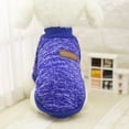 thumbnail image 2 of Ympkerial Cozy Fleece Dog Sweater for Small and Medium Dogs Soft Knit Winter Pullover with Classic Ribbed Cuff Design Warm Pet Coat Apparel in Blue Color Size Large, 2 of 4