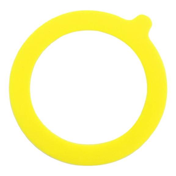 1 Pcs Silicone Replacement Gasket, Airtight Rubber Seals Rings for Mason Jar Lids, Replacement Rubber Seals for Glass Jars, Leak Proof Canning Fitting Glass Clip Top Jars(Yellow)