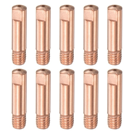 

Uxcell 10Pcs Contact Tips .050 (1.2mm) Bore Diameter M6 MIG Welder Tips Copper Consumable for 15AK Welding Torch Gun