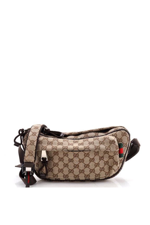 Pre-Owned Front Pocket Sling Bag GG Canvas Large By Rebag