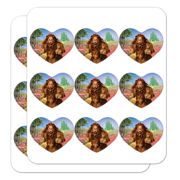 Wizard of Oz Lion Character Heart Shaped Planner Calendar Scrapbook Craft Stickers