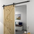 thumbnail image 5 of VAHIGCY Rail Sliding Barn Door | Carbon Steel Hardware Kits Set Rail Sliding Barn Door Rail | Hardware Floor Guide Sliding, Door Warehouse Door Accessories, Double Door Single Track, 5 of 9