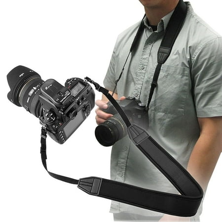 Insten Anti-Slip Weight Reducing Neoprene Camera Neck Strap, 3.5 FT / 1 M, (Best Camera Strap 2019)