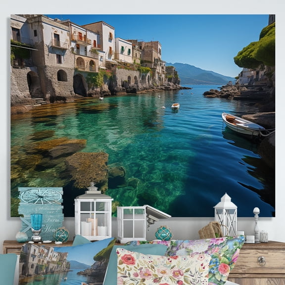 Designart "Italy Amalfi Coast beautys" Nautical & Beach Canvas Wall Art