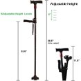thumbnail image 3 of EIGTHTAIL Walking Cane with LED Light & Alarm - Foldable  Adjustable  Lightweight  Provides Balance & Stability for Adults  Seniors  and Injured  Black, 3 of 7