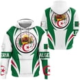 thumbnail image 2 of Sudadera con capucha y estampado de bandera de Argelia DZ vintage para hombre, estilo hip hop, con personalidad, a la moda, de manga larga, 2 of 5