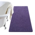 thumbnail image 1 of Alfombra de baño LOCHAS Luxury Shaggy de 60 x 120 cm, color morado oscuro, 1 of 6