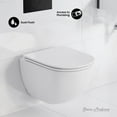 thumbnail image 2 of St. Tropez Wall-Hung Toilet Bundle 0.8/1.6 GPF Dual Flush in Glossy White with Black Flush Plate, 2 of 12
