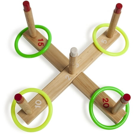 Champion Sport, CSIQS1, s Wooden Target Ring Toss Set, 1, Assorted
