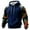 Dark Blue, variant on Pullover Hooded Sweatshirt with Camouflage Patterned Sleeves Drawstring Hood and Front Kangaroo Pocket for Everyday Wear Dark Blue L