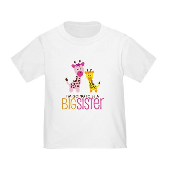 CafePress - Giraffe Going To Be A Big Sister T Shirt - Cute Toddler T-Shirt, 100% Cotton