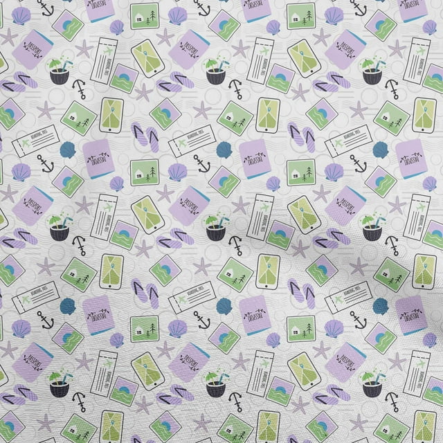oneOone Silk Tabby Purple Fabric Travel Sewing Craft Projects Fabric Prints By Yard 42 Inch Wide