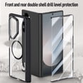 thumbnail image 4 of Dteck for Samsung Galaxy Z Fold 6 Case with Built-in Screen Protector & Hinge Protection,Z Fold6 Magnetic Case Compatible with MagSafe,Built-in Camera Ring Stand, Slim Fit Plating Bumper Cover,Silver, 4 of 5