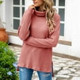 thumbnail image 5 of Viikei Cardigan Sweaters for Women Oversized Sweaters for Women Women Fashion Solid Color High Collar Long Sleeves Socket Sweater Tops, 5 of 8