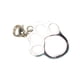 thumbnail image 1 of Methold Collar con etiqueta de perro con estampado de pata, colgante de huella, cadena, joyería de animales para Gato y mascota Suministros para perros Blanco, 1 of 6