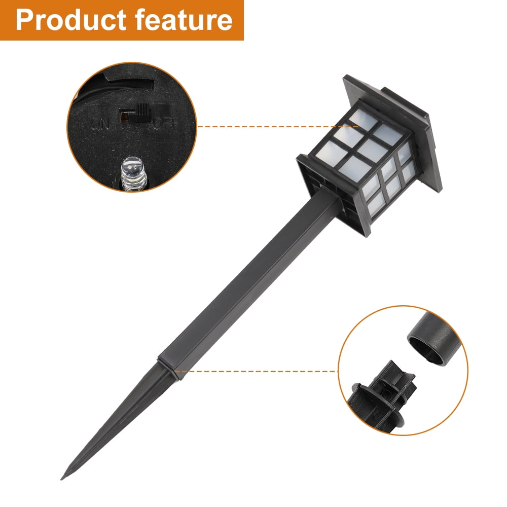 Resenkos Solar Garden Lantern Lights, 8pcs High Brightness Solar Power LED Outdoor Waterproof Lawn Lamps with Lampshades, Black & Silver Resenkos Solar Garden Lantern Lights, 8pcs High Brightness Solar Power LED Outdoor Waterproof Lawn Lamps with Lampshades, Black & Silver