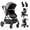 Gray, variant on Babyjoy 2-in-1 Convertible Baby Stroller with Car Seat Adapters Reversible Seat Cup Holder Black