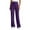 Purple, variant on OGLCCG Womens Straight Leg Yoga Pants Elastic High Waist Wide Leg Work Dress Pants with Pockets Solid Color Casual Stretch Lounge Trousers,XXL,Purple