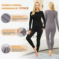 thumbnail image 4 of CL convallaira 2 PACK/Set Women Thermal Underwear Long Johns Set, Soft and Warm Long Underwear Base Layer Pajama for Cold Weather, 4 of 6