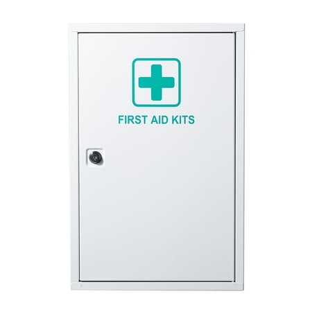 KFFKFF 3-Shelf First Aid Cabinet, 1000 Pieces, Large Capacity Kit, Wall-Mounted Medicine Cabinet, OSHA & ANSI 2015 (Class A), Industrial Emergency Metal Box, for Business and Worksite