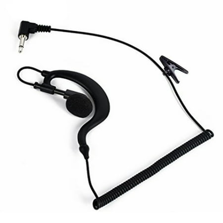Headset,Earpiece Clip 1 Pin Shape Ear Shape Two Way Coiled Cable With Clip Pin Shape Way Earpiece 3.5mm Ear Headset Mic Ptt Headset Ear Radio Earpiece Headset Ptt 2.5mm Pin 2.5mm Uteam