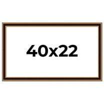 40x22 Frame Gold Brown Plein Air Vintage Solid Wood Picture Frame | 1.75 Inches Moulding Width |