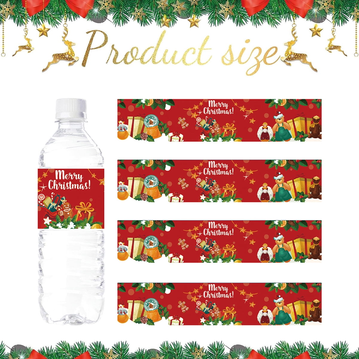 24 Pcs Christmas Water Bottle Labels, Merry Christmas Wine Bottle Stickers Wrappers, Christmas Party Decorations - style:style1 - Walmart.com 24-pcs-christmas-water-bottle-labels-merry-christmas-wine-bottle-stickers-wrappers-christmas-party-decorations-style-style1-walmart-com