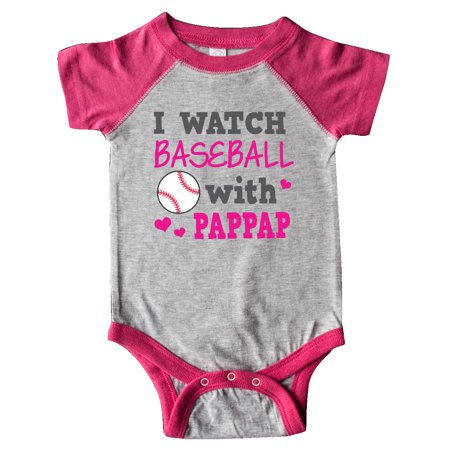 

Inktastic I Watch Baseball with My Pappap Gift Baby Girl Bodysuit