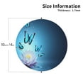 thumbnail image 3 of Disketp Butterflies And Waterlily In Water Funny Coasters,6 Pcs Leather Coasters With Holder, Perfect Housewarming Hostess Gifts,Protect Furniture From Water Marks Scratch And Damage, 3 of 9