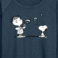 Peanuts Rerun And Snoopy Bubbles Women's Lightweight French Terry