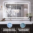 thumbnail image 4 of 48 in. W. x 32 in. H Rectangular Frameless Anti-Fog LED Lighted Dimmable Wall Mounted Bathroom Vanity Mirror, 4 of 15