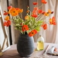 thumbnail image 4 of Artificial Poppy Silk Flowers with Long Stems for Home Decor and Wedding. Faux Poppy Flowers. Artificial Poppy Flower Arrangement and Table Centerpiece. Silk Flower for Room Decor, 4 of 7