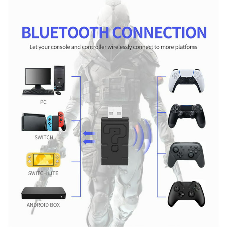Bluetooth Adapter For PS5 PS4 XBox One Controller To PS4/PS3/Switch/PC  Console