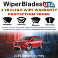 thumbnail image 2 of 2018 Dodge Journey Beam Wiper Blades Wipers w/2yr Warranty (Set of 2) (WiperBladesUSA), 2 of 5