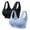 Black+Blue, variant on A AGROSTE 2 Pack Sports Bra for Women Seamless Wirefree Low Support Workout Bras Comfort Sleep Bra with Removable Pads