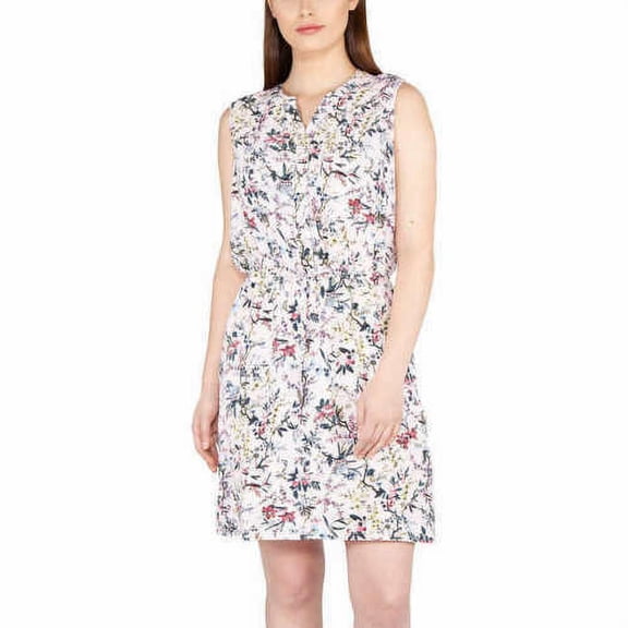 Nicole Miller Original Sleeveless Floral Summer Dress (Pink, Small)