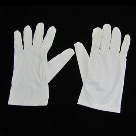 Unisex White Microfiber Jewelry Watch Anti Fingerprints Gloves 1 Pair ...