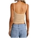 thumbnail image 4 of Camisetas de Manga Corta para Mujeres Camisola de Cuello en V en Forma de I Parte Trasera Plegada Yoga Tank Top Casual Poliéster Longitud Regular, 4 of 7