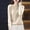 Beige, variant on Womens Tops Long Sleeve Women's Knitted Sweater Base Shirt Long Sleeved Fashionable Round-Neck Top Orange XXL