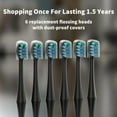 Replacement Flossing Toothbrush Heads with Covers for Waterpik Sonic
