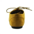thumbnail image 4 of Ollio Women's Shoes Faux Suede Classic Wingtips Lace Up Dress Low Flats Heels Oxfords F115, 4 of 6
