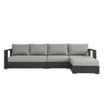 thumbnail image 3 of Modular Lounge Sectional Sofa Set, Grey Gray, Aluminum Metal, Outdoor Patio Balcony Cafe Bistro Garden Hospitality Restaurant, Modern Contemporary HB36637, 3 of 8