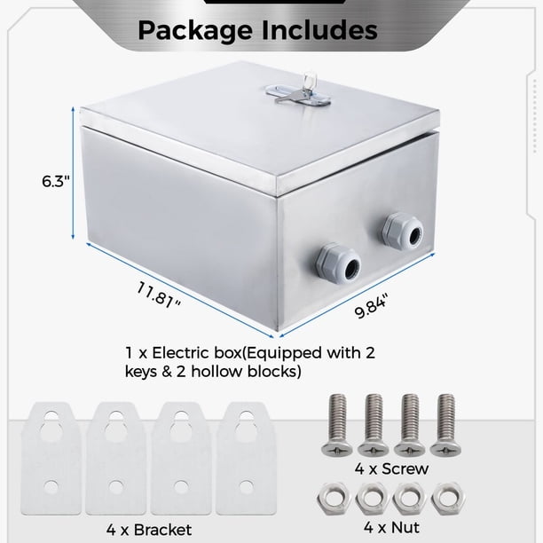 304 Stainless Steel Electrical Box, Waterproof Dust-Proof