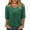 Green, variant on AherBiu Summer Tops for Women 1/2 Sleeve V Neck Ruched Casual Loose Shirt Stretch Comfy Blouse