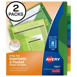 2 pack) Avery EcoFriendly Recycled Dividers, 10 Tabs (3 Sets of