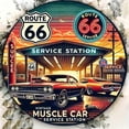 thumbnail image 6 of HELLOYOUNG Vintage Route 66 Metal Sign 8x12 Inch Retro Garage Wall Decor Classic Muscle Car Tin Sign for Man Cave Home Bar Rustproof, 6 of 13