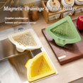 thumbnail image 2 of Magnetic Drainage & Filter Basket, Punch-Free Triangular Sink Strainer, Collapsible Kitchen Sink Filter Basket, 2 of 7